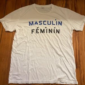 Clare V masculin feminin T-shirt
